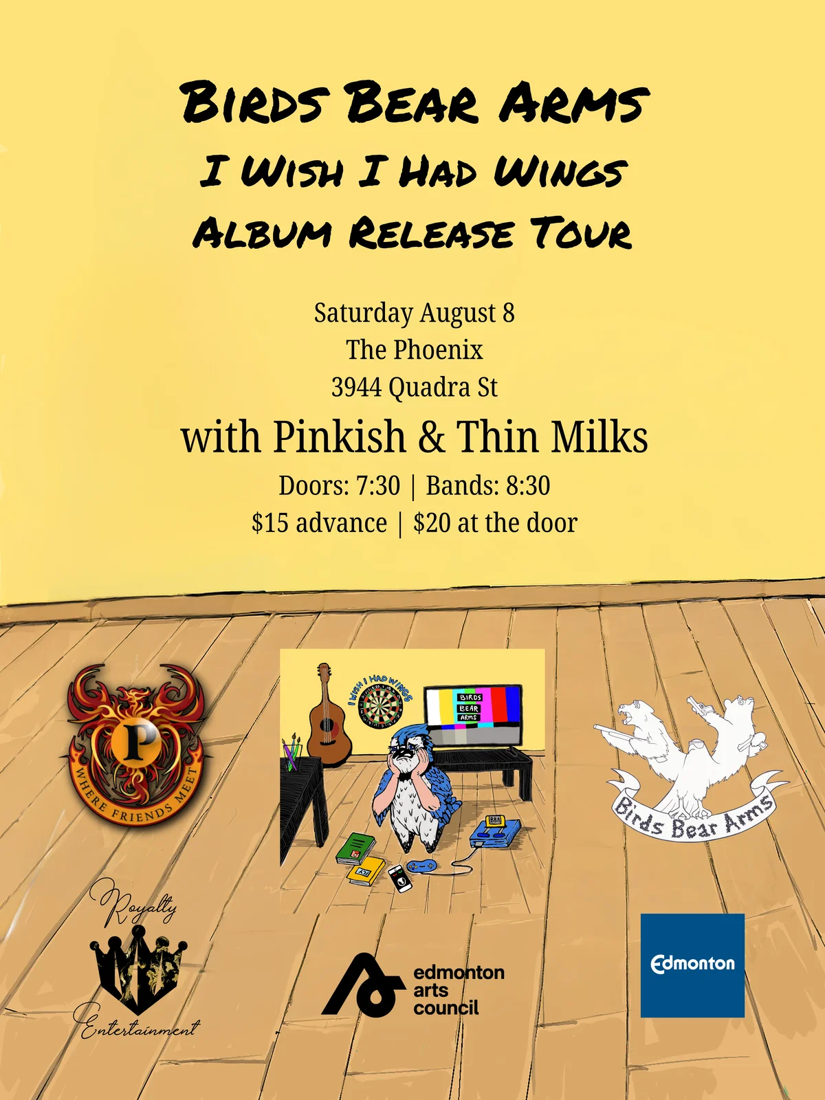 Birds Bear Arms live at The Phoenix, August 8 2026